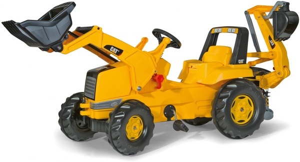 Tractor Cat con Bulldozer y Excavadora Rolly Toys Juguete